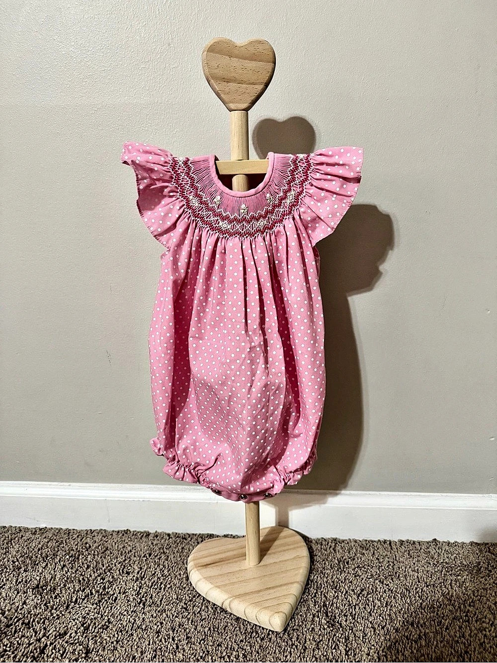 Rosalina Creations Baby Polka Dot Romper Size 3M